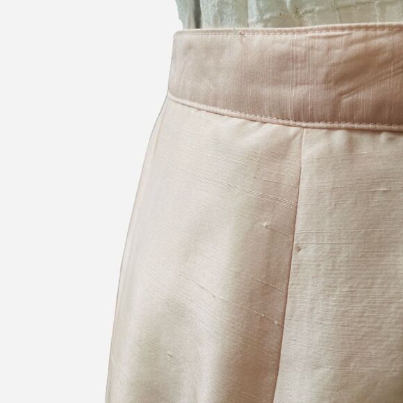 Lord & Taylor Petal Pastel Pink 100% Silk Maxi Pencil Skirt Size 16 Quiet Luxury - Picture 4 of 4